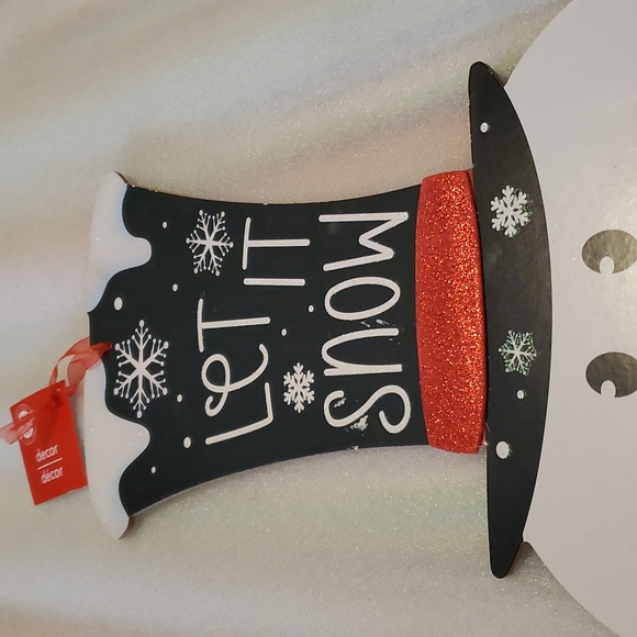 Festive Snowman Let It Snow Wall Decor - Picture 2 of 6